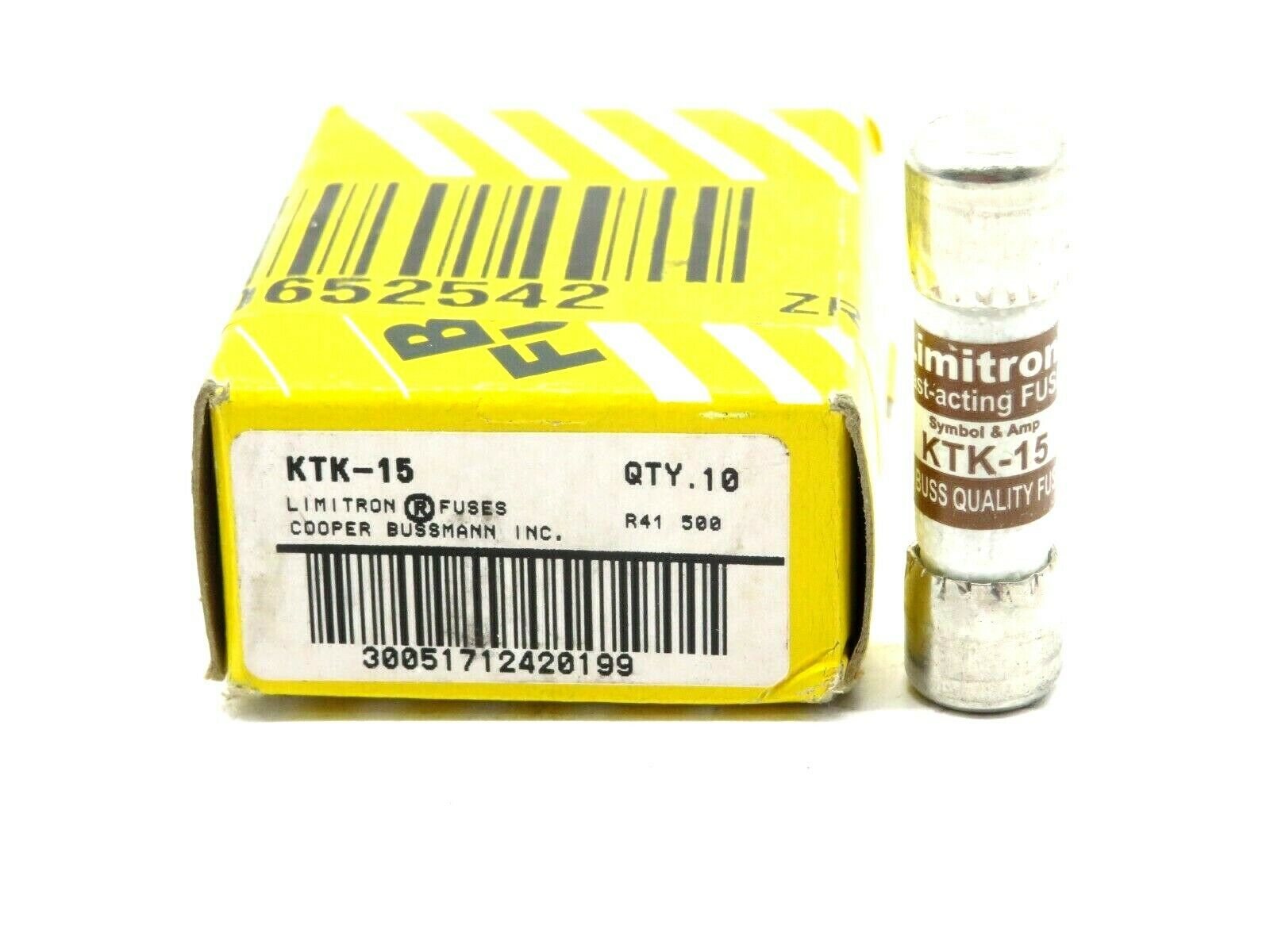 10 NEW BUSSMANN KTK15 FUSES KTK15 SB Industrial Supply, Inc.