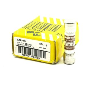10 NEW BUSSMANN KTK-15 FUSES KTK15