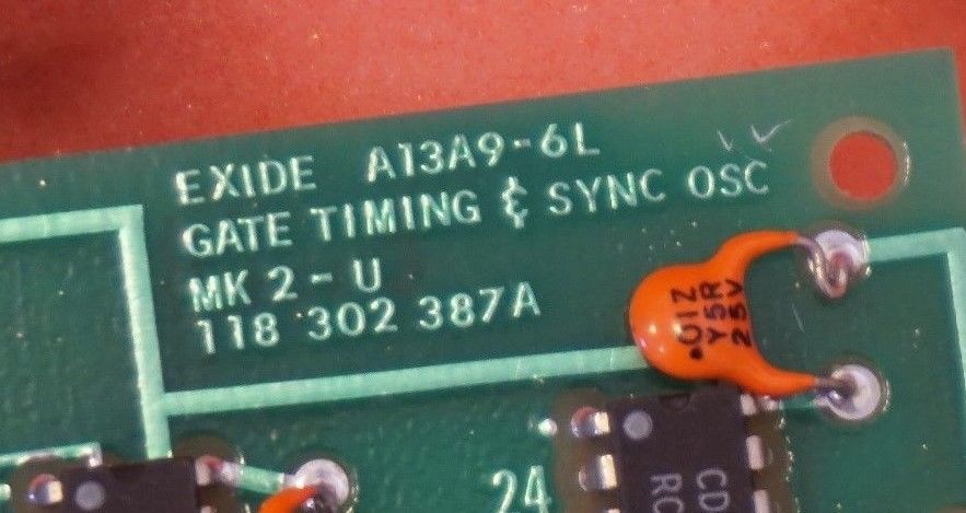 EXIDE A13A9-6L GATE TIMING AND SYNC OSC CIRCUIT BOARD A13A96L REPAIRED - Image 3
