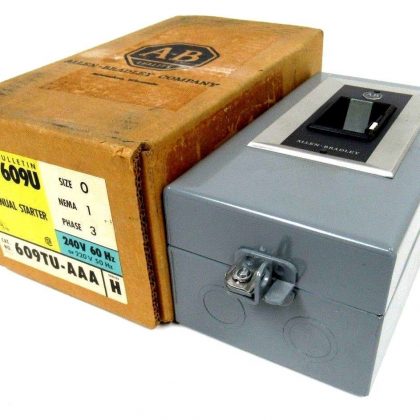 NEW ALLEN BRADLEY 609TU-AAA MANUAL STARTER 609U 3 PHASE SIZE 0 NEMA 1 609TUAAA