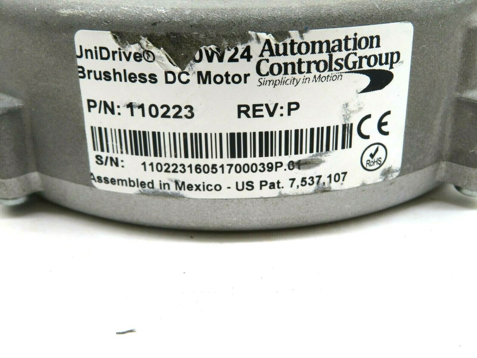 NEW AUTOMATION CONTROLS GROUP 110223 BRUSHLESS DC MOTOR REV. P - Image 4