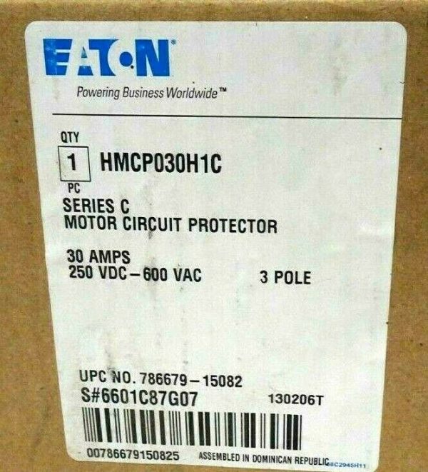 NEW EATON HMCP030H1C MOTOR CIRCUIT PROTECTOR SER.C - Image 3