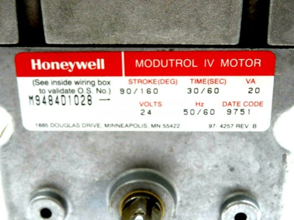 NEW HONEYWELL M9484D1028 MODUTROL IV MOTOR 24V 50/60HZ REV B - Image 3