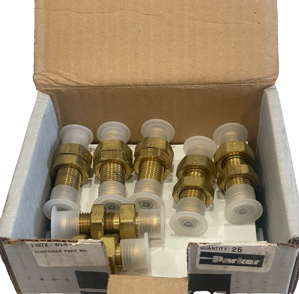 NEW PARKER 6WTX-WLN-B BULKHEAD UNION 6WTXWLNB 25 COUNT - Image 3