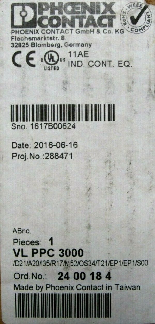 NEW PHOENIX CONTACT VL-PPC-3000 OPERATOR INTERFACE 2400184 VLPPC3000 - Image 8