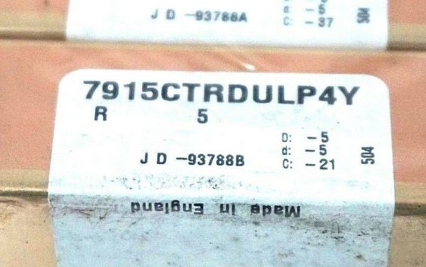 NEW SET NSK 7915CTRDULP4Y ANGULAR CONTACT BEARING SET - Image 3