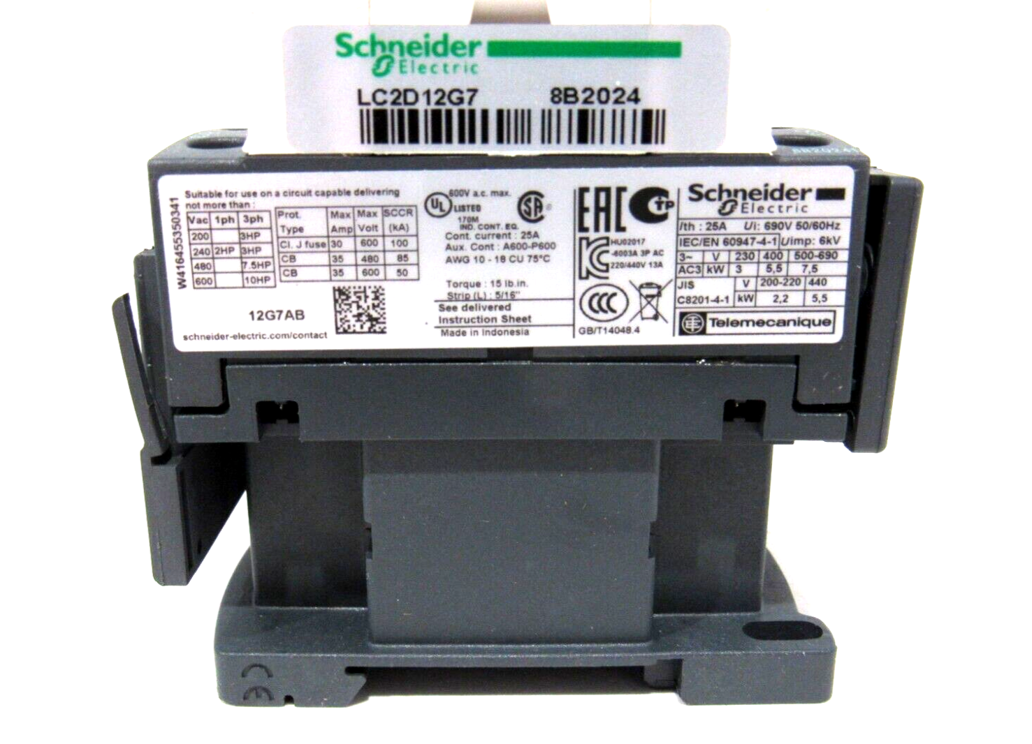 NEW TELEMECANIQUE LC2D12G7 REVERSING CONTACTOR - Image 4