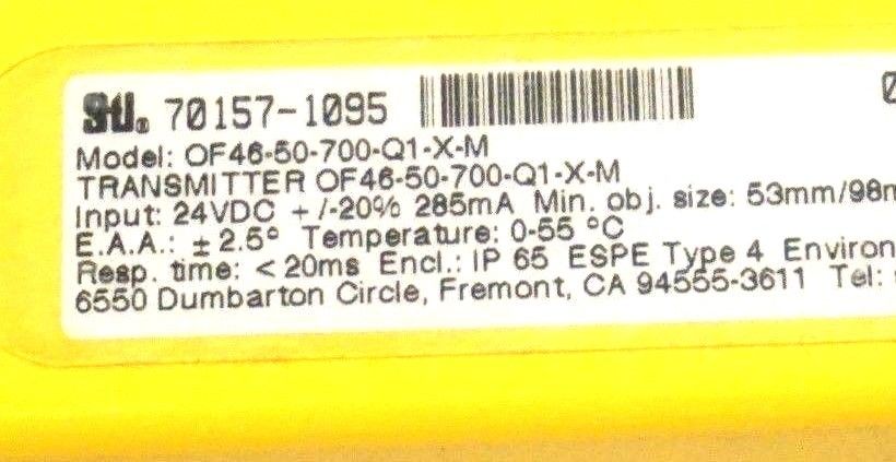 USED STI OPTOFENCE OF4600-50 SERIES LIGHT CURTAIN 70157-1095 - Image 4