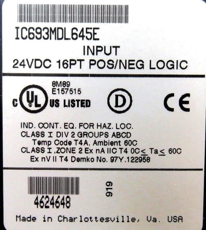 USED GE FANUC IC693MDL645E INPUT MODULE - Image 5