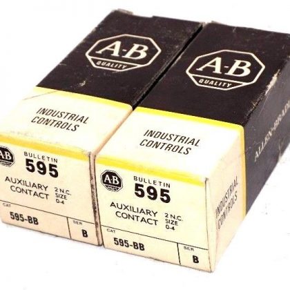 2 NEW ALLEN BRADLEY 595-BB SER. B AUXILIARY CONTACTS 595BB