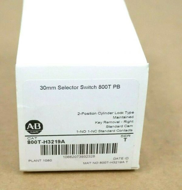 NEW ALLEN BRADLEY 800T-H3219A SER.T 30MM SELECTOR SWITCH 800T PB 800TH3219A - Image 3