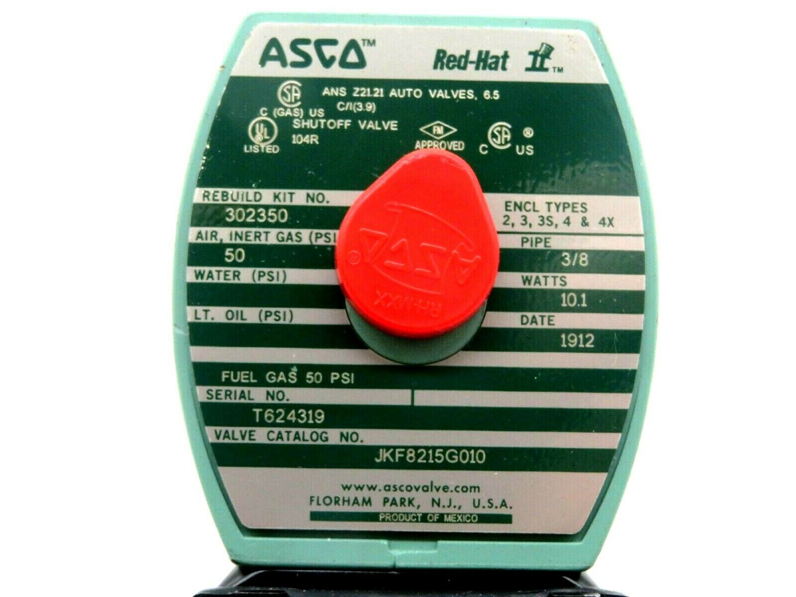 NEW ASCO VALVES JKF8215G010 SOLENOID VALVE - Image 3