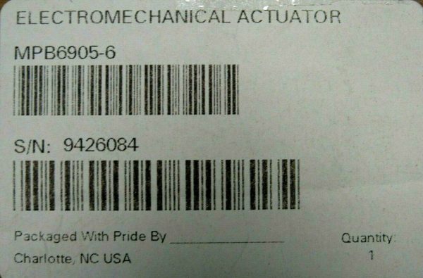 NEW DUFF NORTON MPB6905-6 ACTUATOR 6" STROKE 115V MPB69056 - Image 7