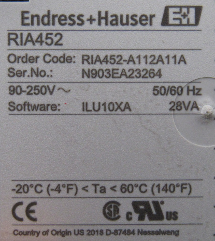 NEW ENDRESS HAUSER RIA452-A112A11A DIGITAL PROCESS METER RIA452A112A11A - Image 4