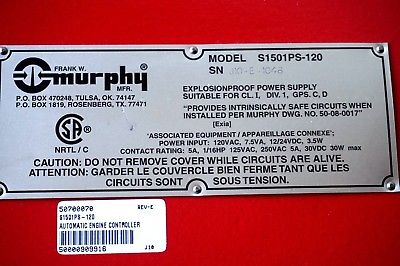 NEW FRANK W MURPHY S1501PS-120 ENGINE CONTROLLER S1501PS120 - Image 3