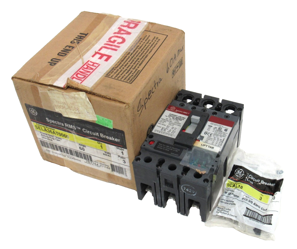 NEW GENERAL ELECTRIC SELA36AT0060 CIRCUIT BREAKER 60A