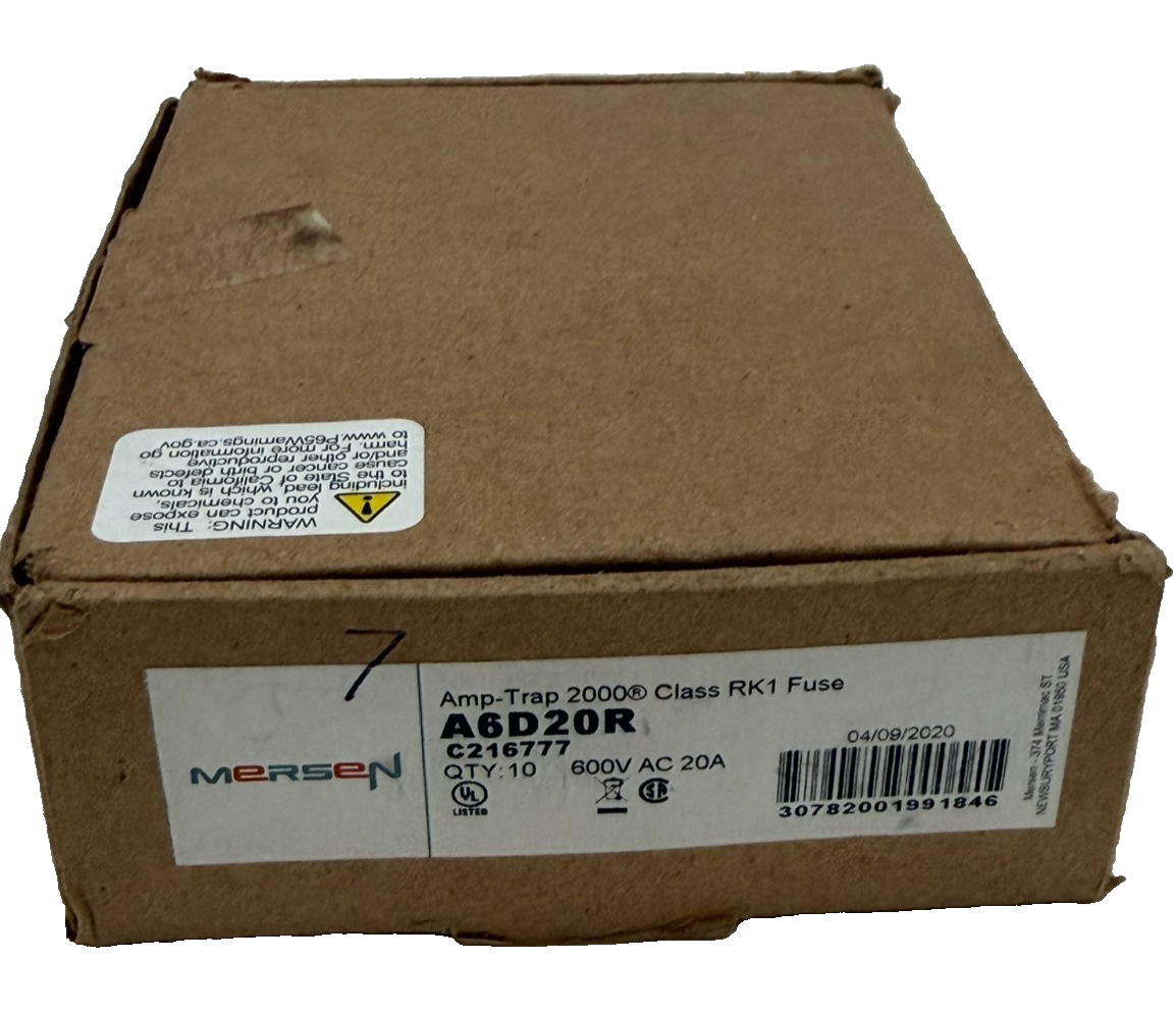 NEW MERSEN A6D20R CLASS RK1 FUSES LOT OF 7 - SB Industrial Supply, Inc.