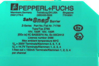 NEW PEPPERL & FUCHS Z765 SAFE SNAP BARRIER 71799 - Image 3