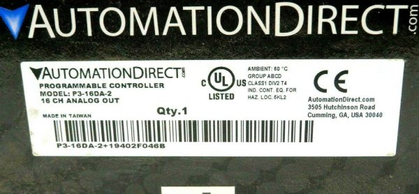 NEW SEALED AUTOMATION DIRECT P3-16DA-2 PROGRAMMABLE CONTROLLER P316DA2 - Image 3