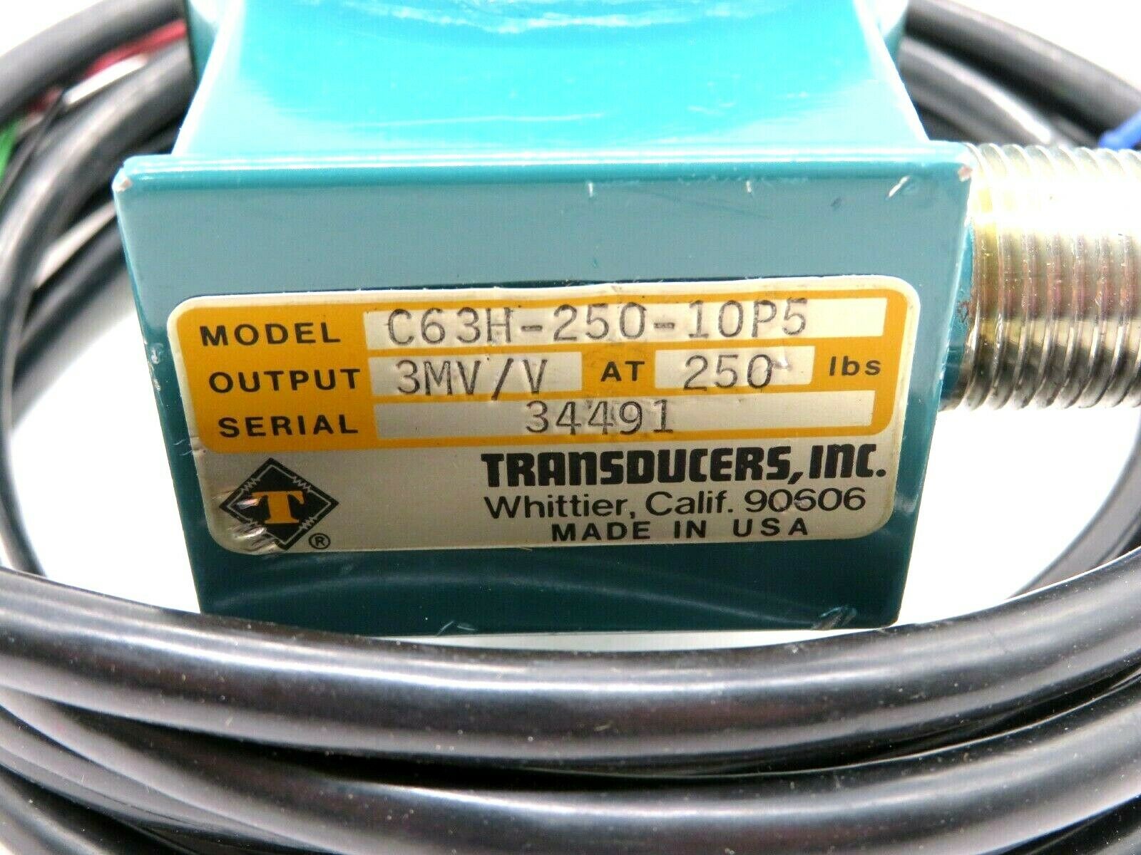 NEW TRANSDUCERS INC C63H25010P5 LOAD CELL 250LB 3.0MV/V C63H25010P5