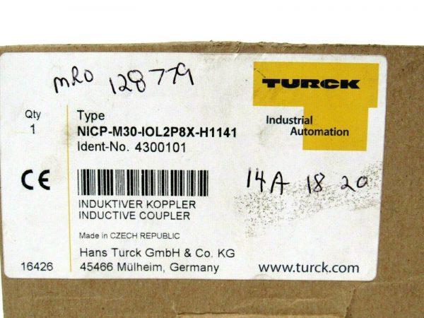 NEW TURCK NICP-M30-IOL2P8X-H1141 INDUCTIVE COUPLER 4300101 NICPM30IOL2P8XH1141 - Image 3