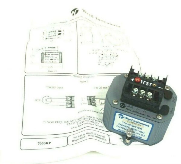 NEW WEED INSTRUMENT 7000RP1U TEMPERATURE TRANSMITTER M4084 - Image 7