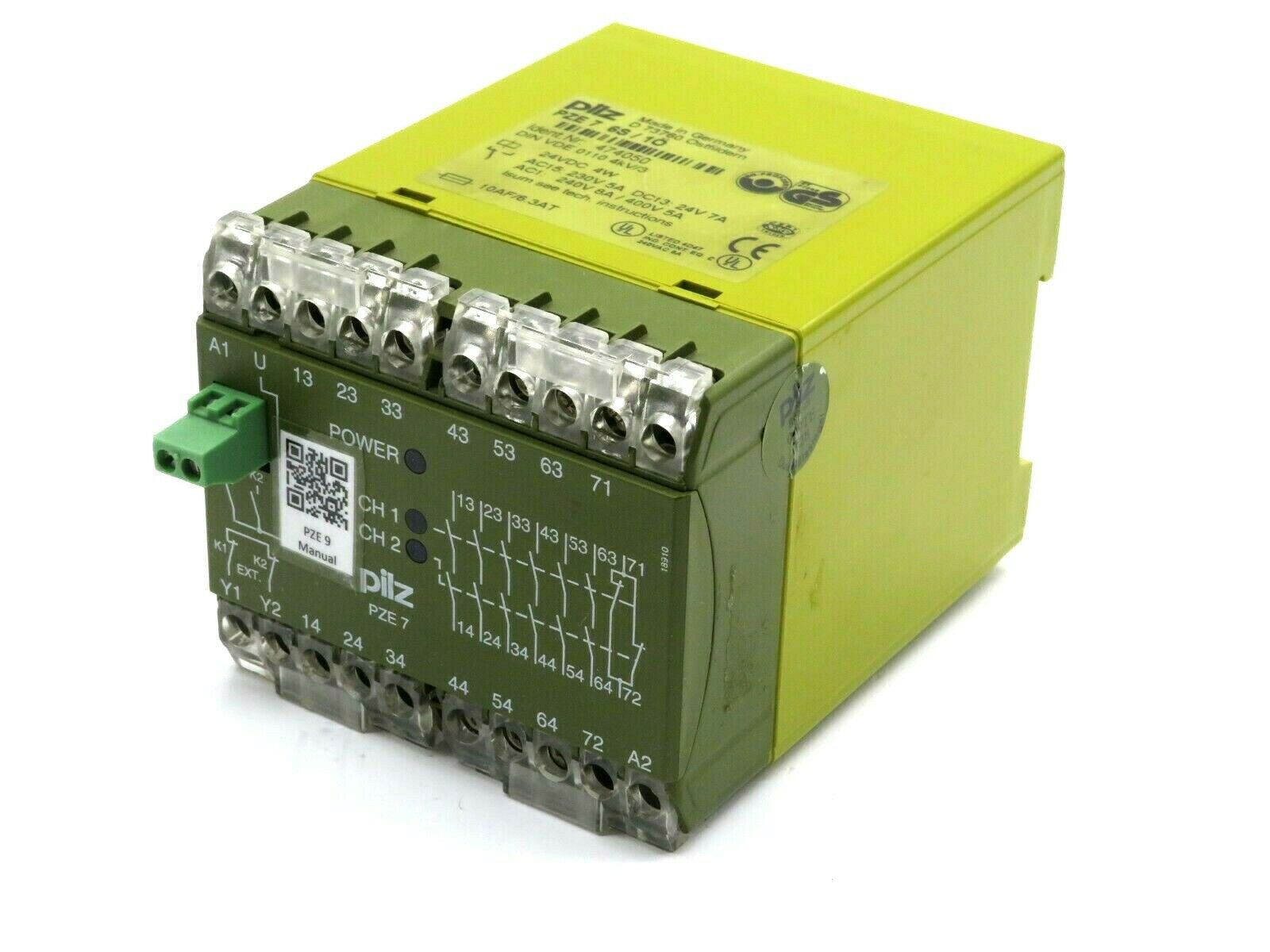 USED PILZ PZE7-6S/10 SAFETY RELAY 24VDC 4W PZE76S10