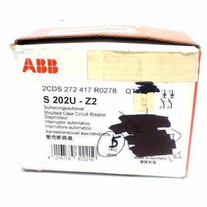 5 NEW ABB S202U-Z2 CIRCUIT BREAKERS S202UZ2