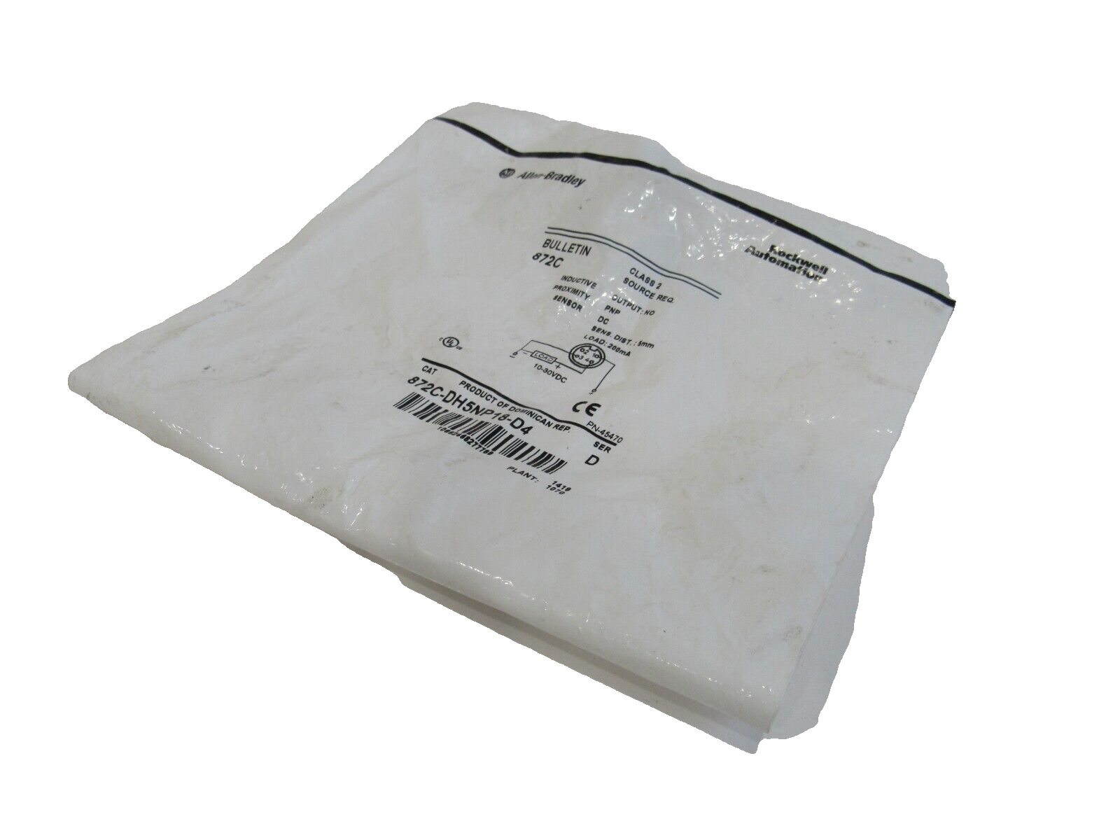 ALLEN BRADLEY 872C-DH5NP18-D4 PROXIMITY SENSOR SER.D 872CDH5NP18D4