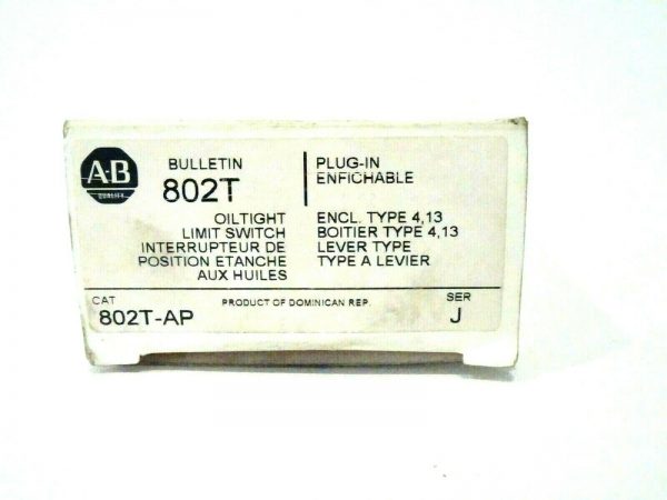 NEW ALLEN BRADLEY 802T-AP LIMIT SWITCH SER.J 802TAP - Image 3