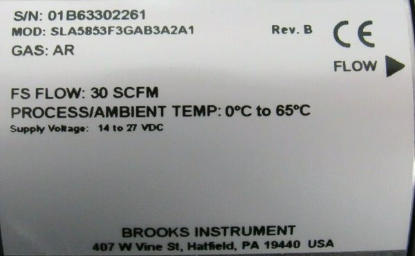NEW BROOKS INSTRUMENT SLA5853F3GAB3A2A1 FLOW CONTROL WCU74686 - Image 4
