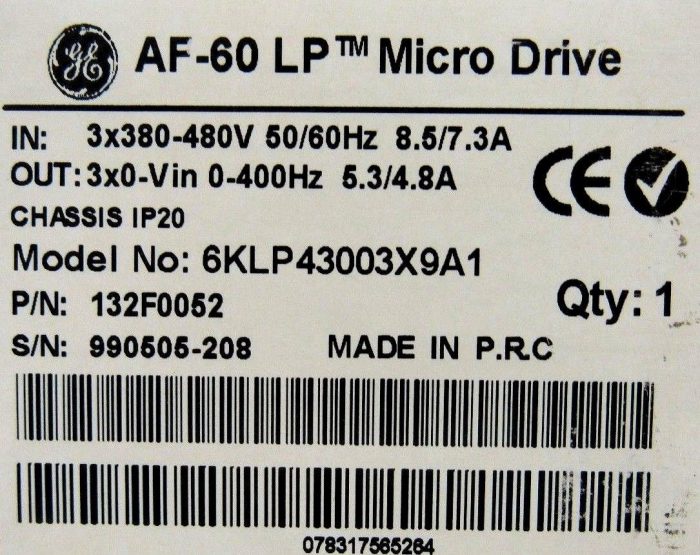 NEW GENERAL ELECTRIC 6KLP43003X9A1 MICRO DRIVE AF-60LP 3HP 2.2KW - Image 6