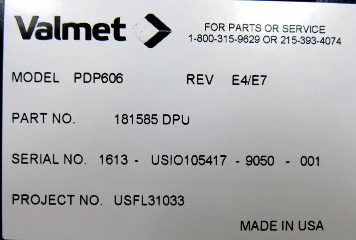 NEW VALMET 181585-DPU DISTRIBUTED PROCESSING UNIT PDP606 181585DPU REV E4/E7 - Image 5