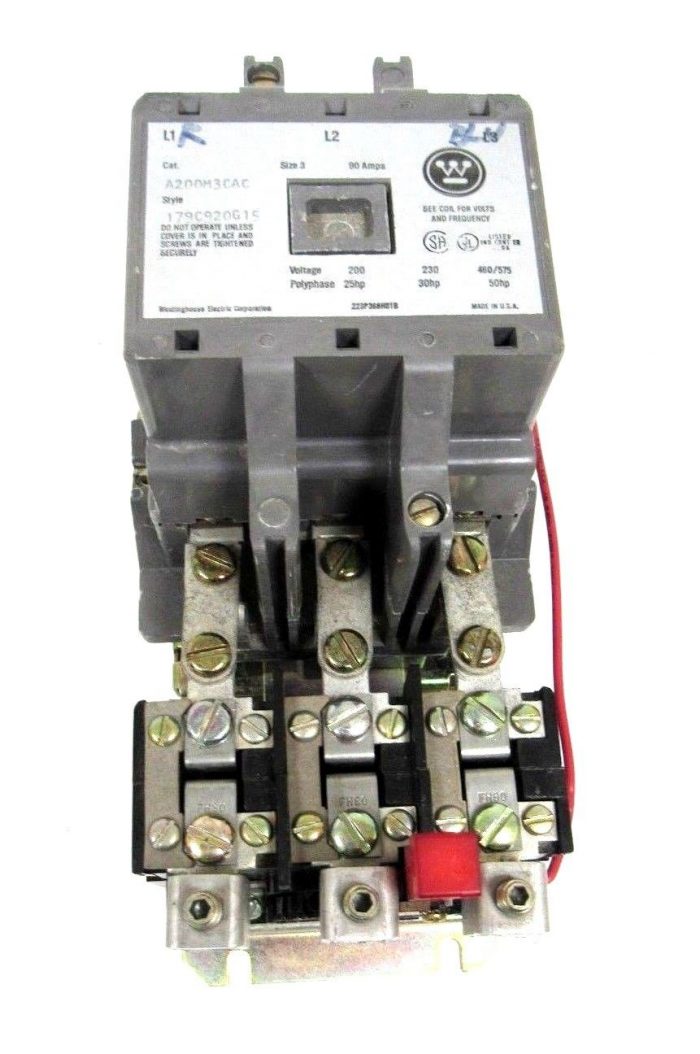 NEW WESTINGHOUSE A200M3CAC STARTER SIZE 3 179C920G15 200/230-460/575V - Image 3