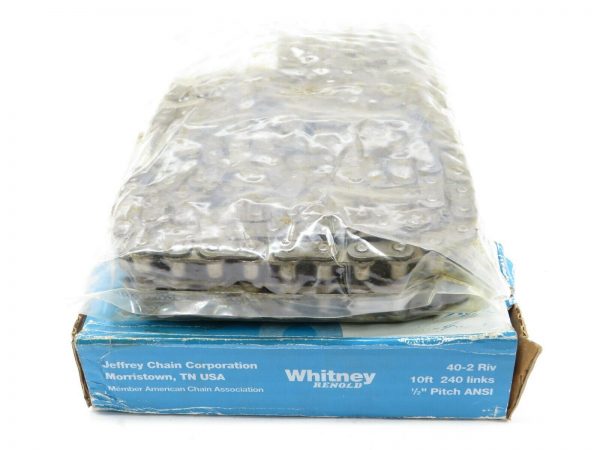 NEW WHITNEY RENOLD 40-2 RIV 10FT 240 LINKS - Image 4