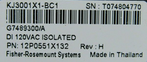 USED FISHER ROSEMOUNT DELTA V 12P0551X132 INPUT MODULE KJ3001X1-BC1 REV H - Image 5
