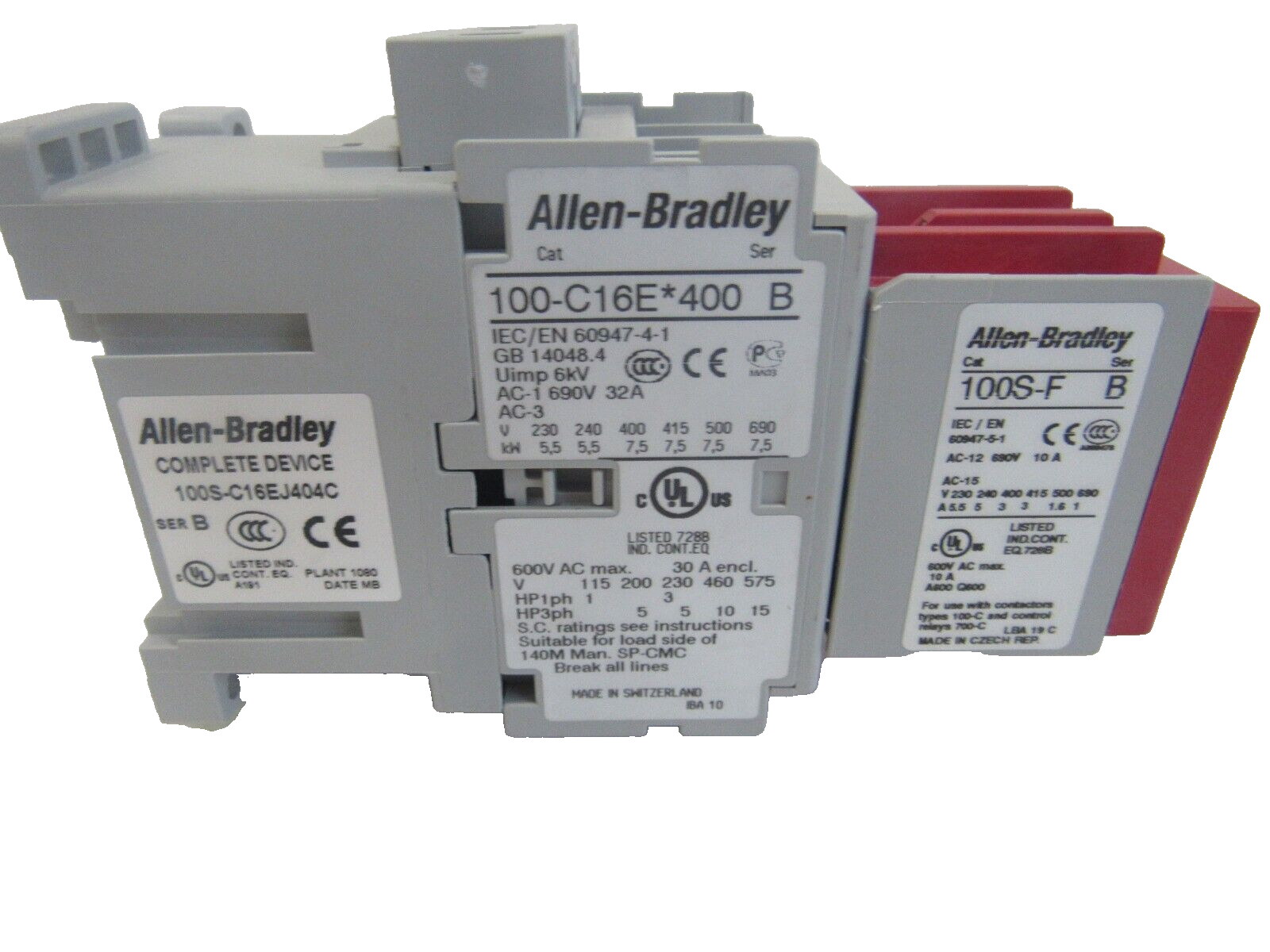 ALLEN BRADLEY 100S-C16EJ404C SAFETY CONTACTOR SER. B 100SC16EJ404C NEW, SURPLUS - Image 4