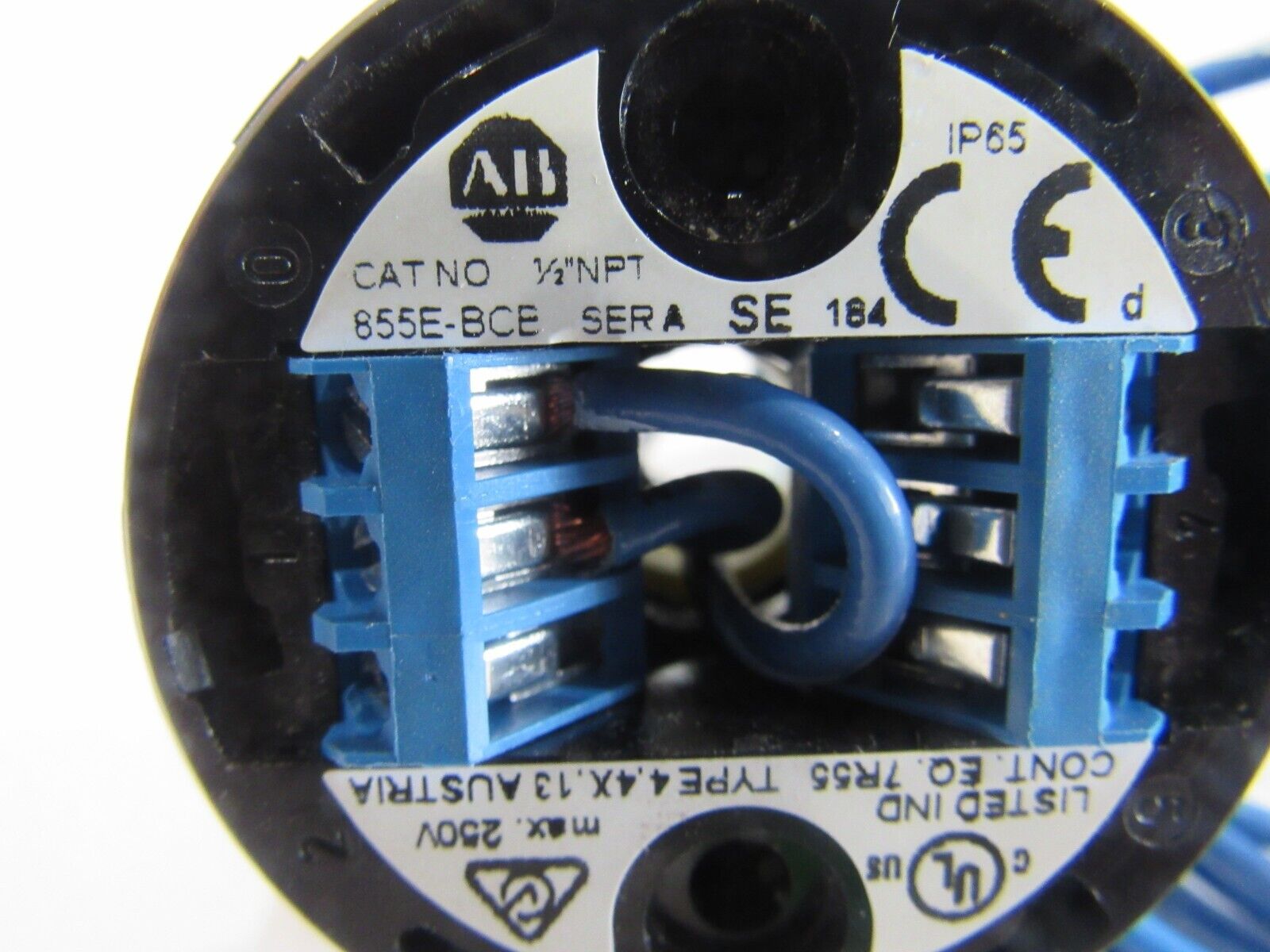 ALLEN BRADLEY 855E-BCB BASE W/ LENS 855E-LL24R NEW, SURPLUS - Image 6