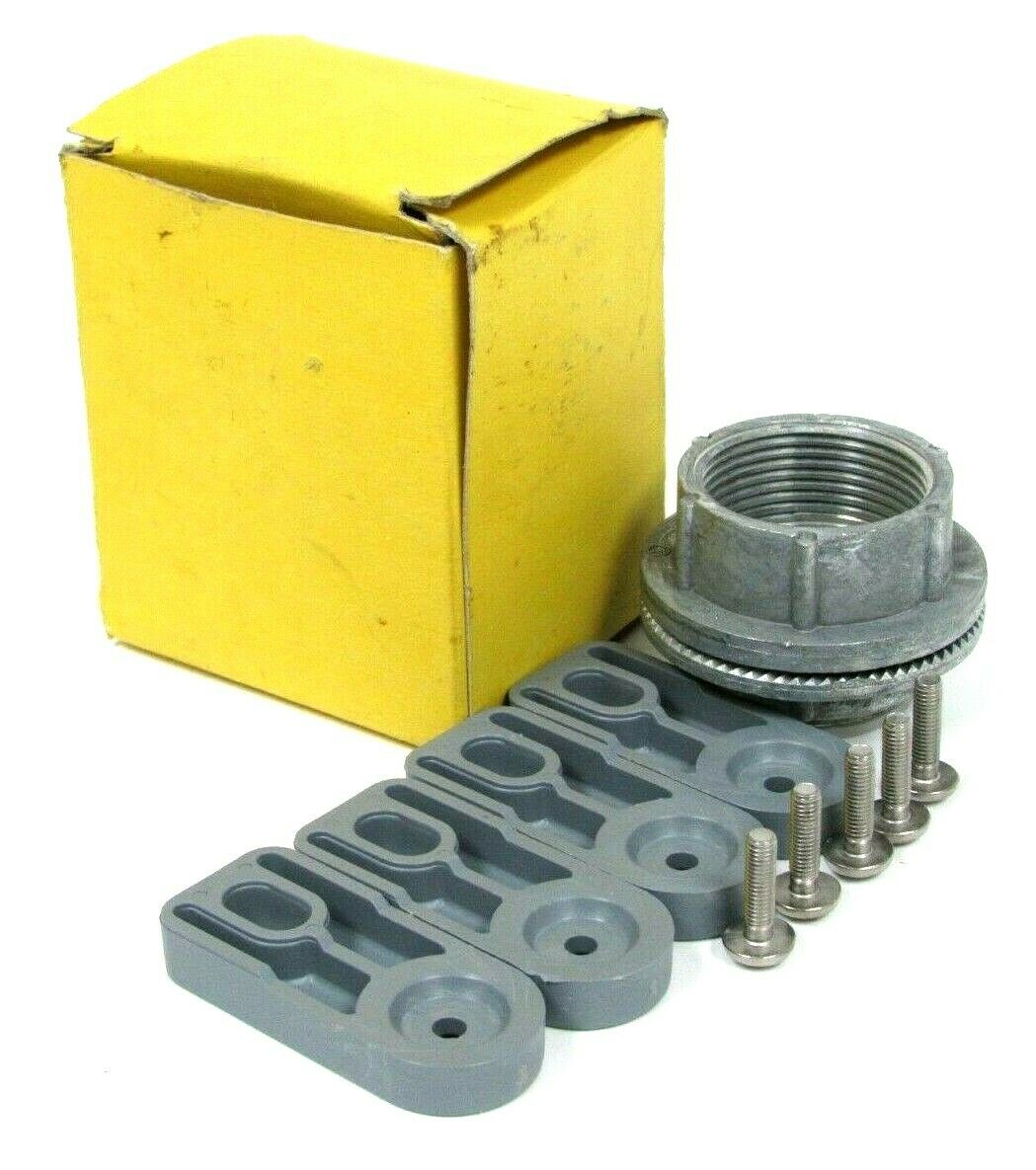 LOT OF 4 NEW MYERS P-6537-01 SPACERS WITH TECHSPAN WH-4 CONDUIT HUB P653701 WH4