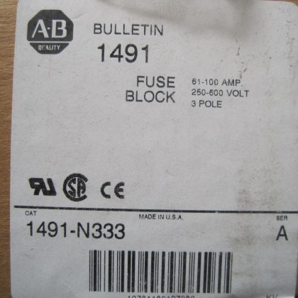 NEW ALLEN BRADLEY 1491-N333 FUSE BLOCK