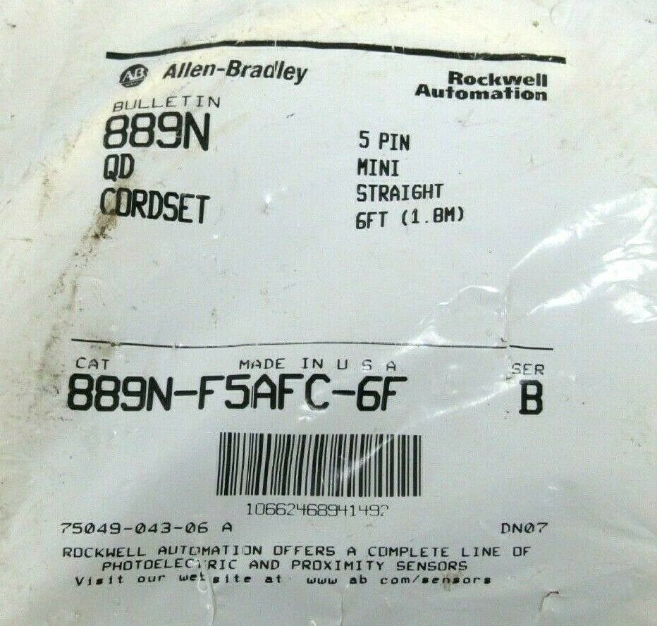 NEW ALLEN BRADLEY 889N-F5AFC-6F 8889N CORDSET 889NF5AFC6F - Image 3