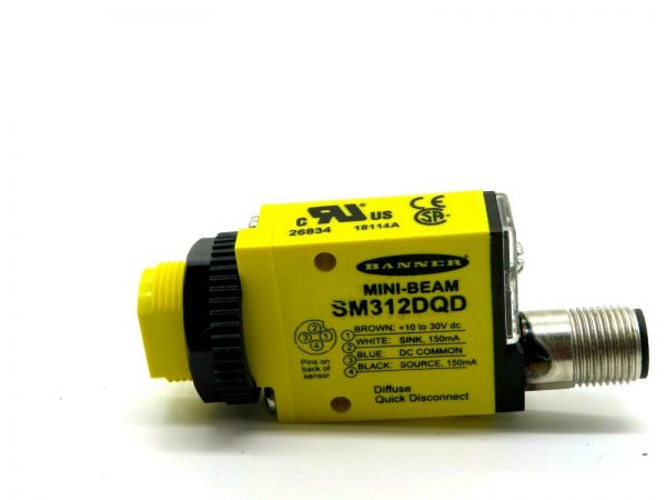 NEW BANNER ENEGINEERING SM312DQD PHOTOELECTRIC SENSOR 26834 - Image 4