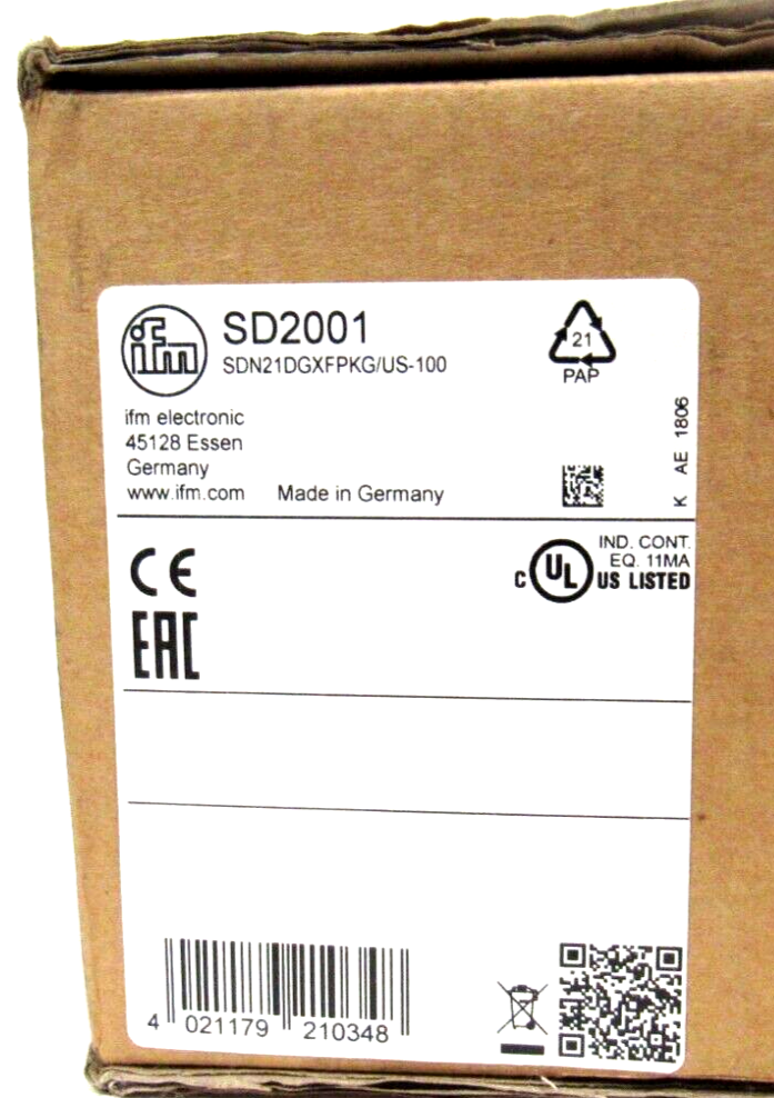 NEW EFECTOR SDN21DGXFPKG/US-100 COMPRESSED AIR METER SD2001 SDN21DGXFPKGUS10 - Image 4