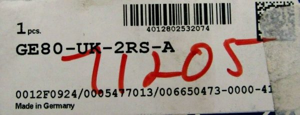 NEW ELGES GE80-UK-2RS-A SPHERICAL PLAIN BEARING GE80UK2RSA - Image 4