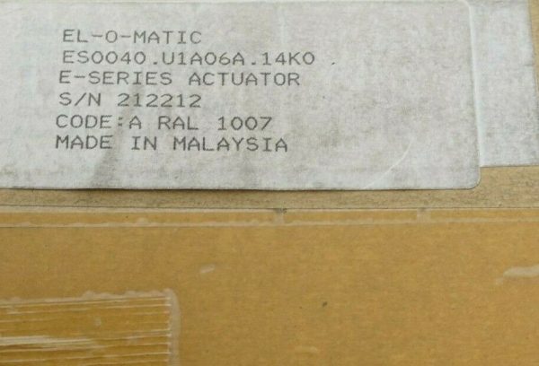 NEW EMERSON EL-O-MATIC ES0040.U1A06A.14K0 ACTUATOR ES0040U1A06A14K0 - Image 3