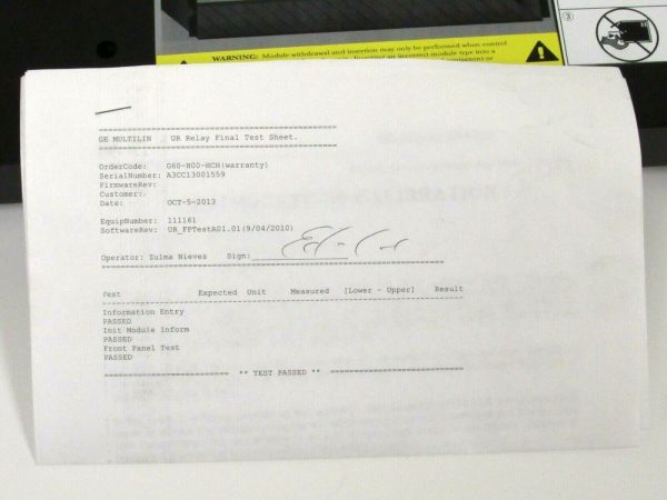 NEW GE G60 G6P3CH MULTILIN GENERATOR MANAGEMENT RELAY - Image 7