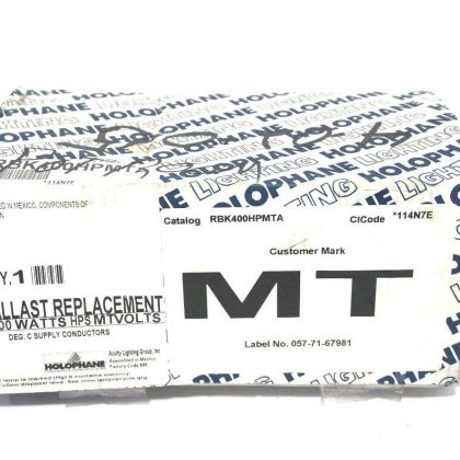 NEW HOLOPHANE LIGHTING RBK400HPMTA BALLAST REPLACEMENT 400 WATTS