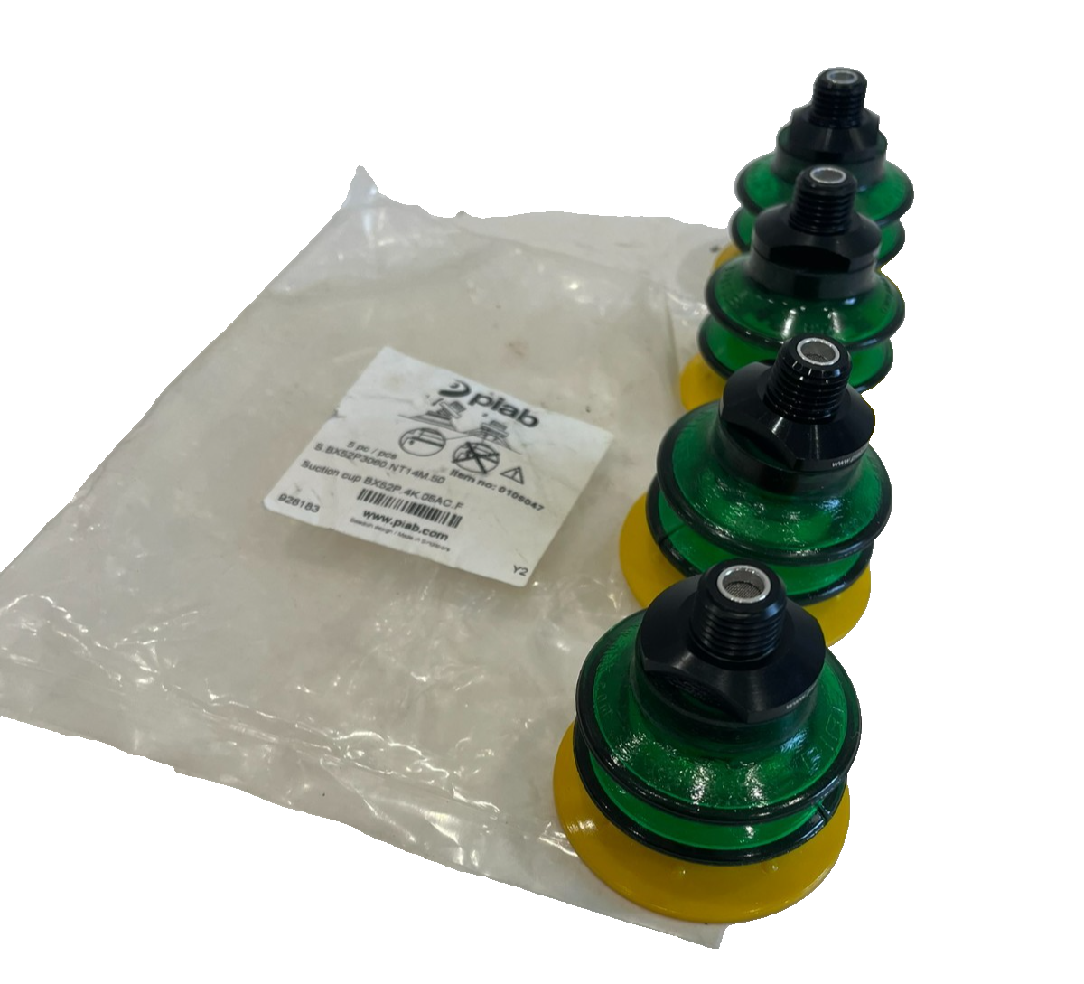 NEW LOT OF 4 PIAB 0106047 SUCTION CUPS BX52P.4K.05AC.F - SB Industrial ...