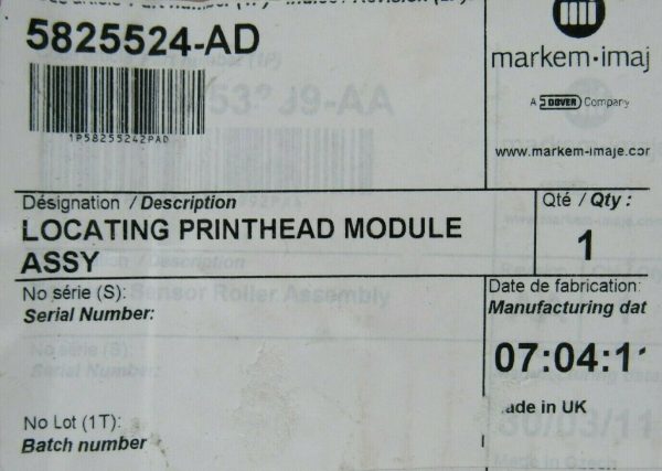 NEW MARKEM 5825524-AD LOCATING PRINTHEAD MODULE 5825524AD - Image 4
