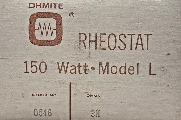 NEW OHMITE 0546 RHEOSTAT 3000 OHMS - SB Industrial Supply, Inc.